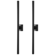 Set di 2 lampade da parete a LED per esterni in metallo, stile tradizionale, per ingresso e portico, nero