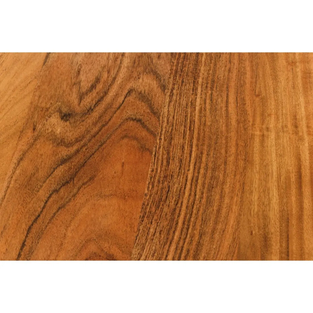 Scrivania elettrica di alta gamma ARKAYA 120 cm in legno massiccio di acacia con bordo naturale - Regolabile in altezza