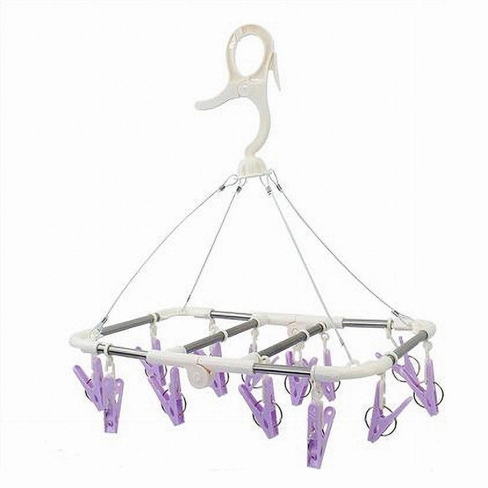 Trade Shop - Stendibiancheria 14 Pinze Mollette Pieghevole Stendino Biancheria Asciugatura 79539 -