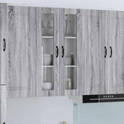 Mobile in vetro da parete LUCCA Grigio Sonoma 60 x 31 x 100 cm