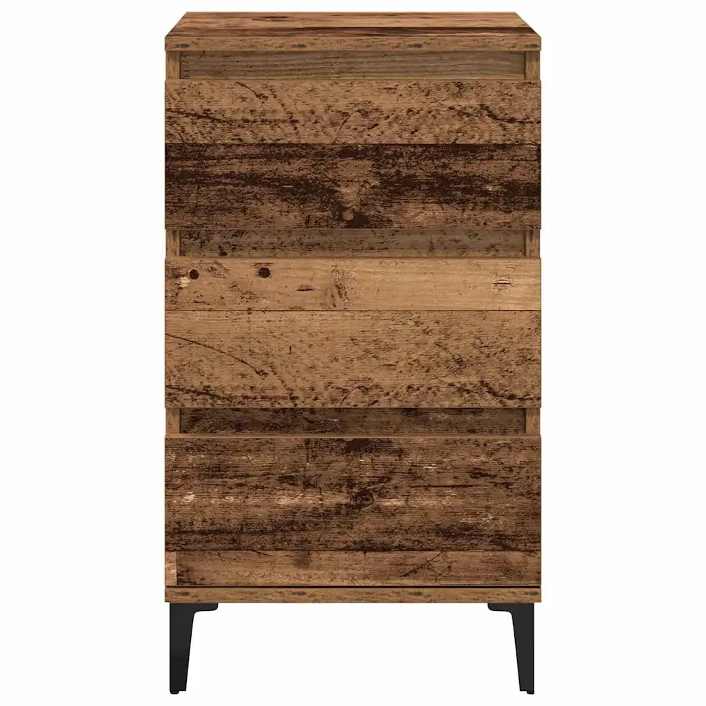Comodino | Armadio da Notte | Mobiletto da notte con cassetto Legno vecchio 45 x 35 x 44 cm