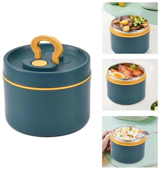 Lunchbox isolata a stappello magnetronica in acciaio inox 304 contenitore bento nuovo portatile chiuso isolato per alimenti
