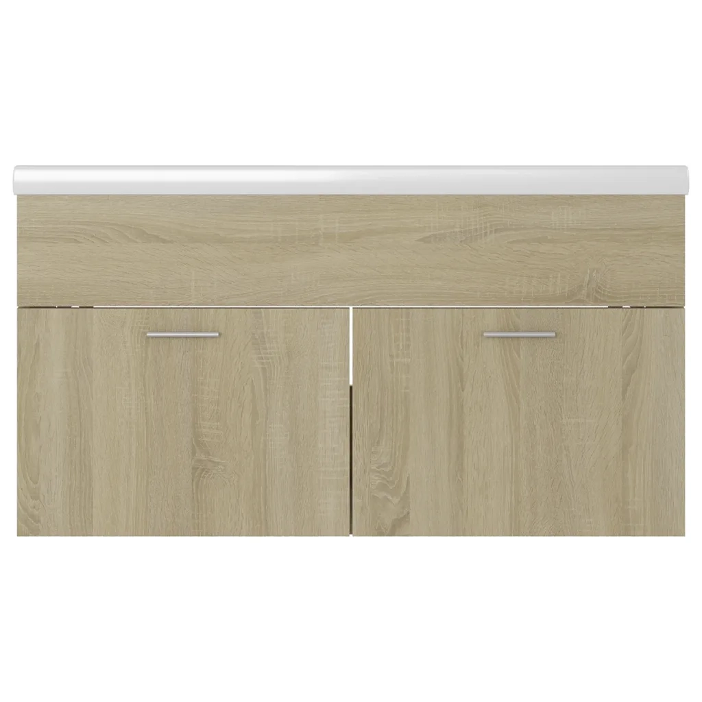 Mobile Bagno con Lavabo Integrato Rovere Sonoma in Truciolato 3070841