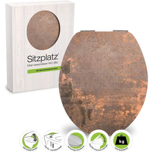 Sedile wc high gloss parete rosso ruggine | sedile wc | wc di oc