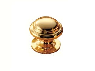 POMOLI PER MOBILI SAGOMATI IN OTTONE LUCIDO- - ø mm.25 - 5 pezzi