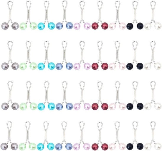 36 spille per hijab - U-clips di sicurezza per sciarpe e hijab (9 colori, formato piccolo)