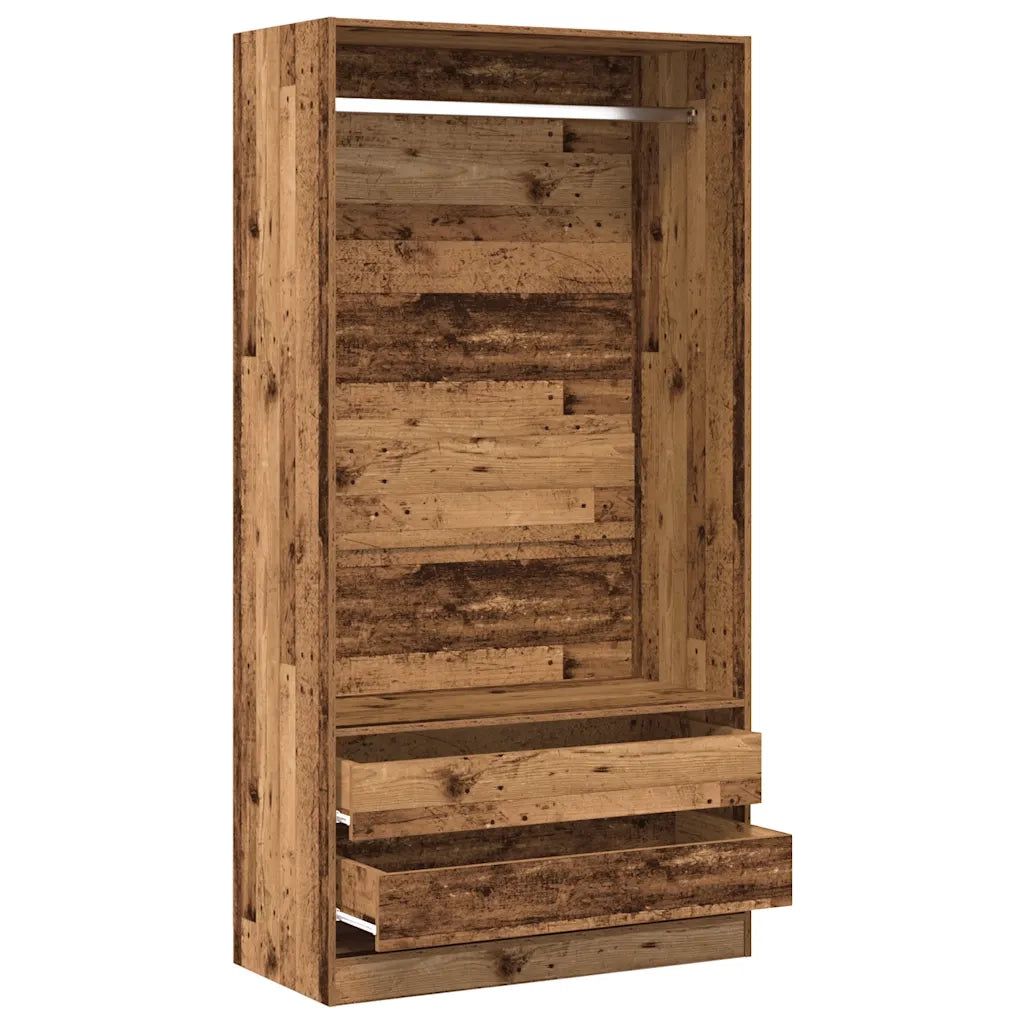 Armadio Legno Antico 100x50x200 cm in Legno Multistrato 3318626