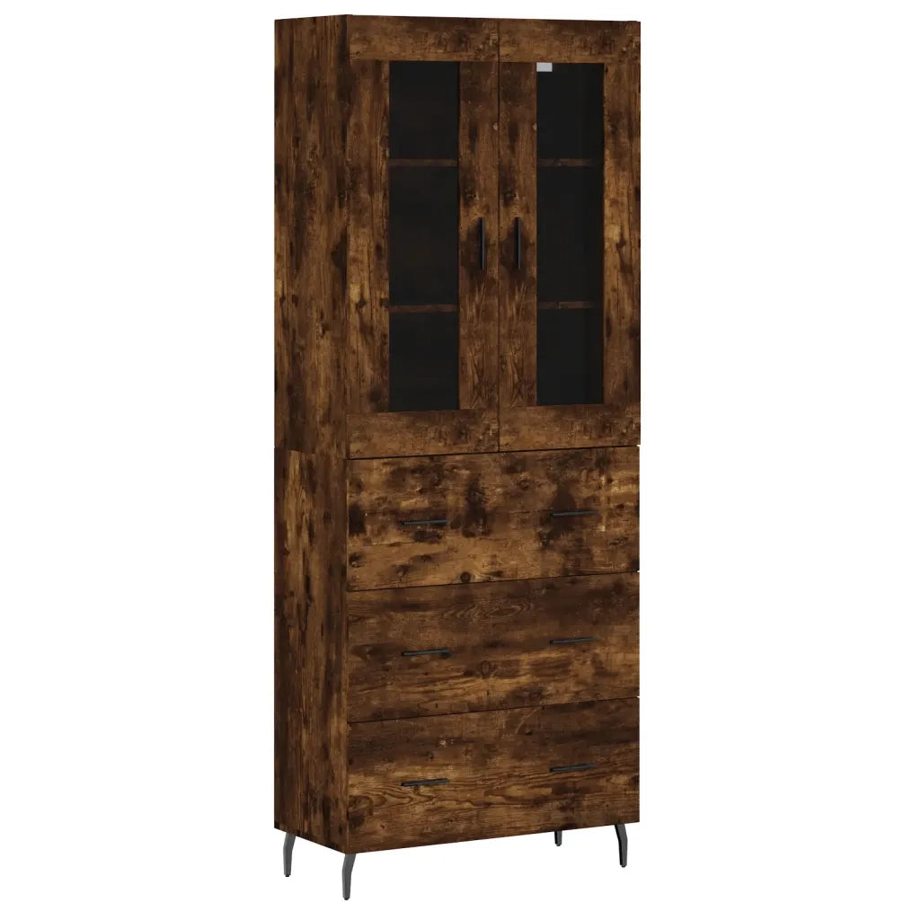 Credenza Rovere Fumo  69,5x34x180 cm in Legno Multistratocod mxl 126087