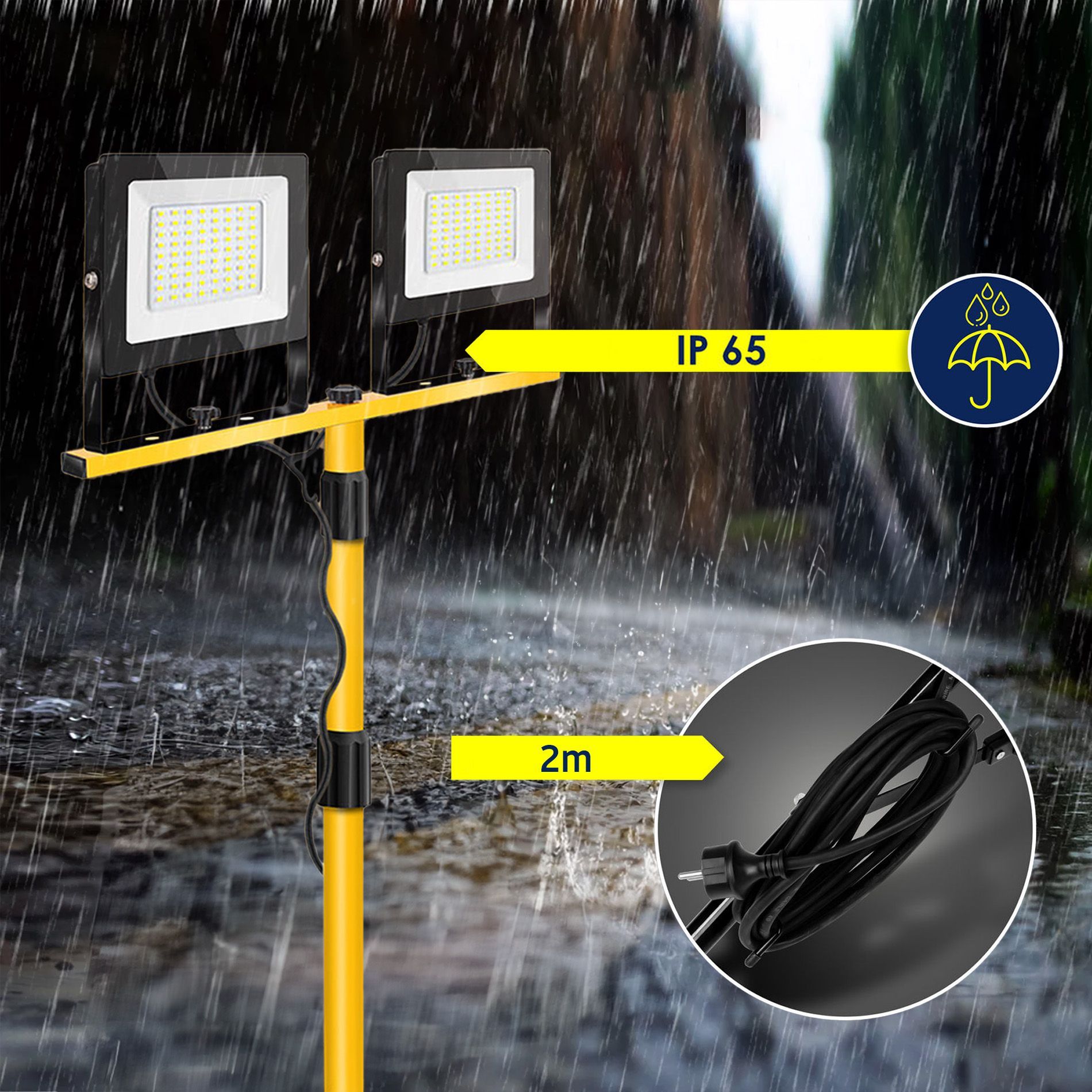 Alogeno Led Su Treppiede 2x20w Rsl001-20n