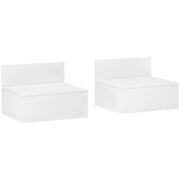 Comodino a Parete con Cassetto ¨C zephmum ¨C Bianco 43x36,5x30,5 cm