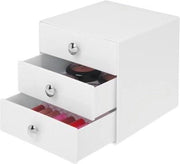 Organizzatore di trucco con 3 ripiani - Spazio di archiviazione ampio - Materiale plastico