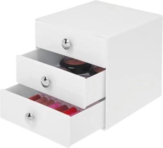 Organizzatore di trucco con 3 ripiani - Spazio di archiviazione ampio - Materiale plastico