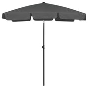 Ombrellone da spiaggia 180 x 120 cm antracite 02_0008372