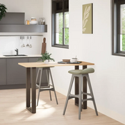 Gambe per tavolo da bar a forma di U 2 pz in acciaio naturale 40x(90-91) cm 4013219