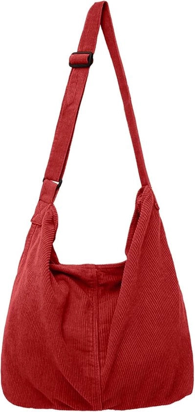 Borsa unisex in pelle morbida, stoffa moderna, adatta per l'uso quotidiano in ufficio, scuola o in viaggio (rosso)