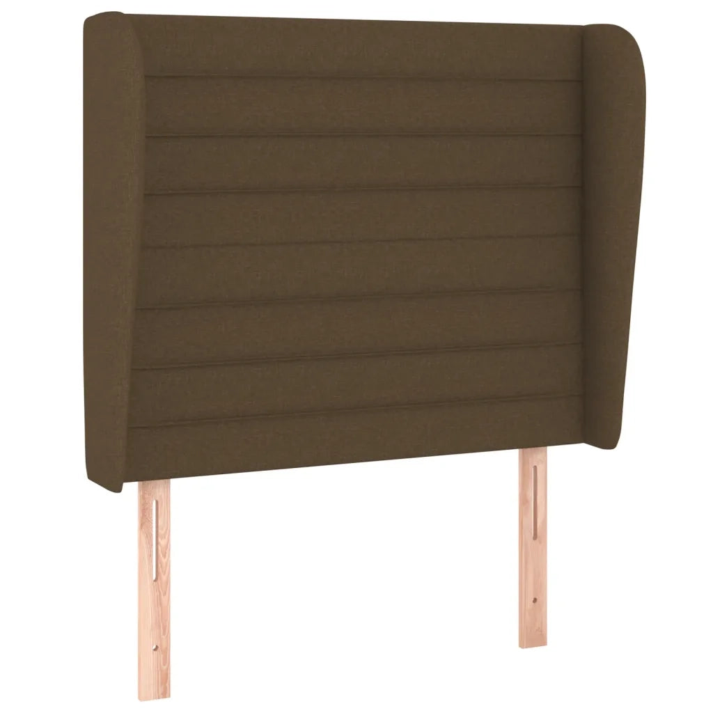 Giroletto a Molle con Materasso Marrone Scuro 100x200cm Tessuto