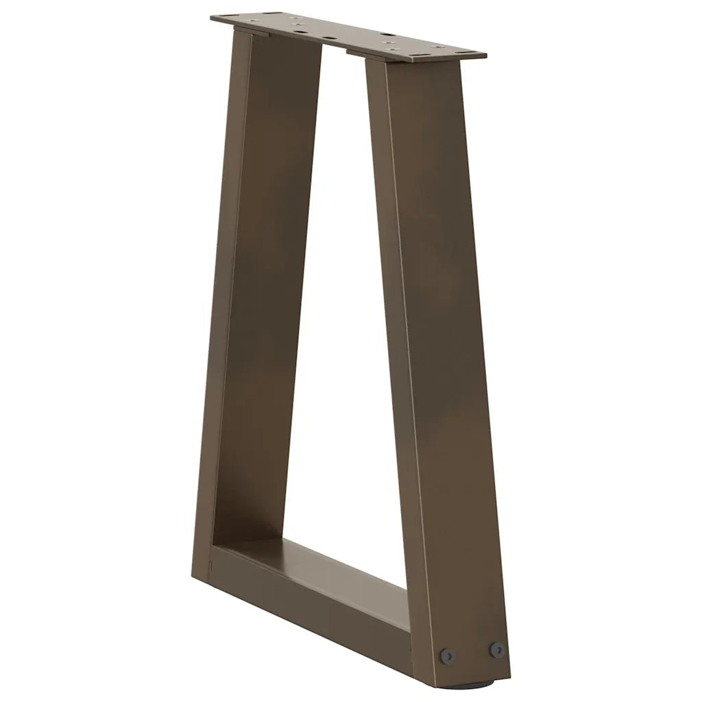 Gambe per Tavolino da Caffè a Forma di V 2 pz Acciaio Naturale 38x(42-43,3) cm Acciaio 4012547