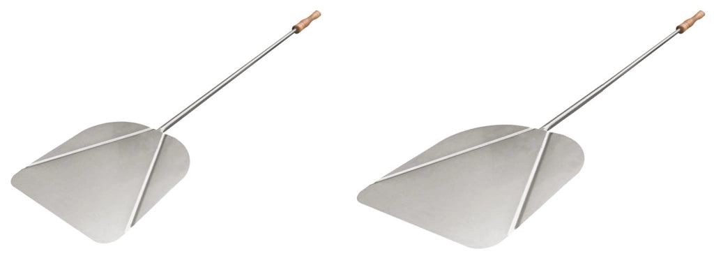 PALA IN ACCIAIO INOX RETTANGOLARE 29 X 33 CM CON MANICO PER FORNO E BARBECUE