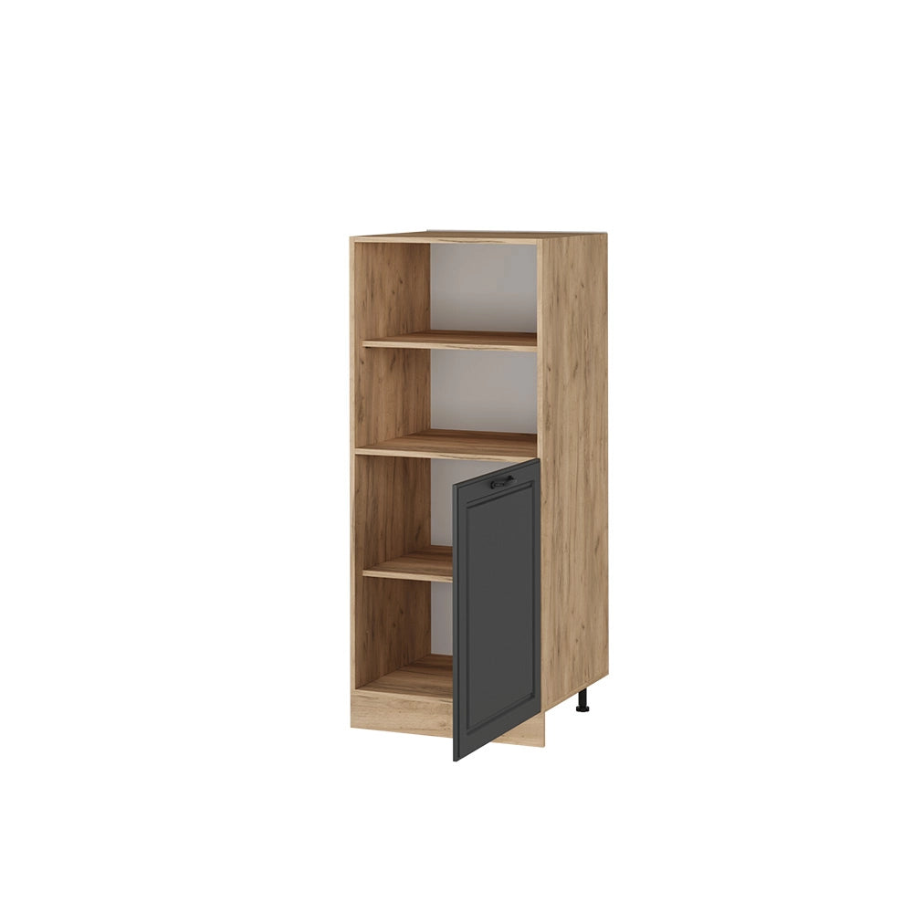 Mobile per forno da incasso R-Line Antracite rustico/Rovere dorato 60 cm Vicco