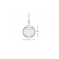 CAGE SOSPENSIONE BIANCO 18W LED 4000K