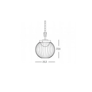 CAGE SOSPENSIONE BIANCO 18W LED 4000K