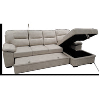 DIVANO LETTO SILVIO DX 290X160XH100CM BEIGE NABUK