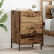 Armadio da Notte con cassetto Legno vecchio 40 x 40 x 66 cm 882125