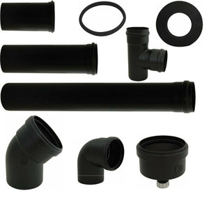 Tubi acciaio al carbonio Pellet diametro 100 mm 25 50 100 curva 45 90 T rosone GOMITO 90° 100 MM