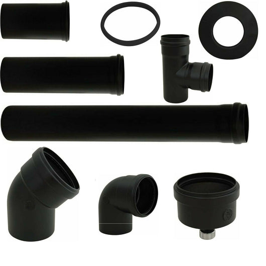 Tubi acciaio al carbonio Pellet diametro 100 mm 25 50 100 curva 45 90 T rosone COLLARE REGGITUBO 100 MM