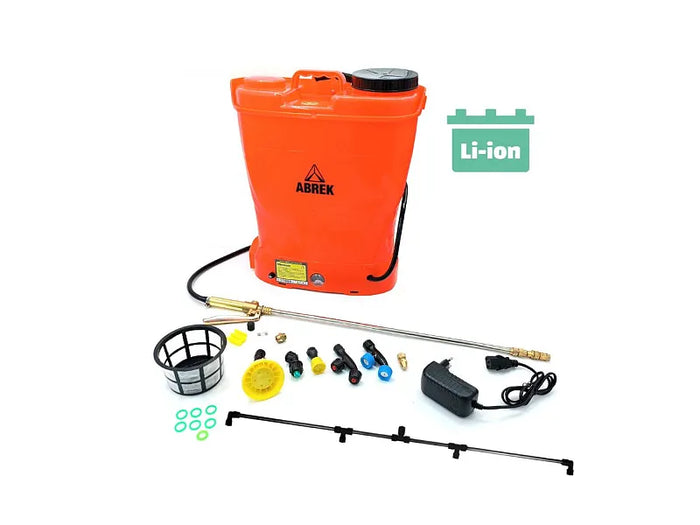 Pompa da irrorazione a batteria Abrek Irron Litio da 16Lt lancia telescopica in ottone