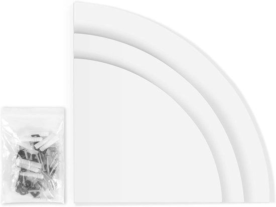 Set di 3 Sostegni Angolari Fluttuanti - Mobile per Libri da Muratura per Cucina, Camera da Letto, Salotto, Bagno, Ufficio