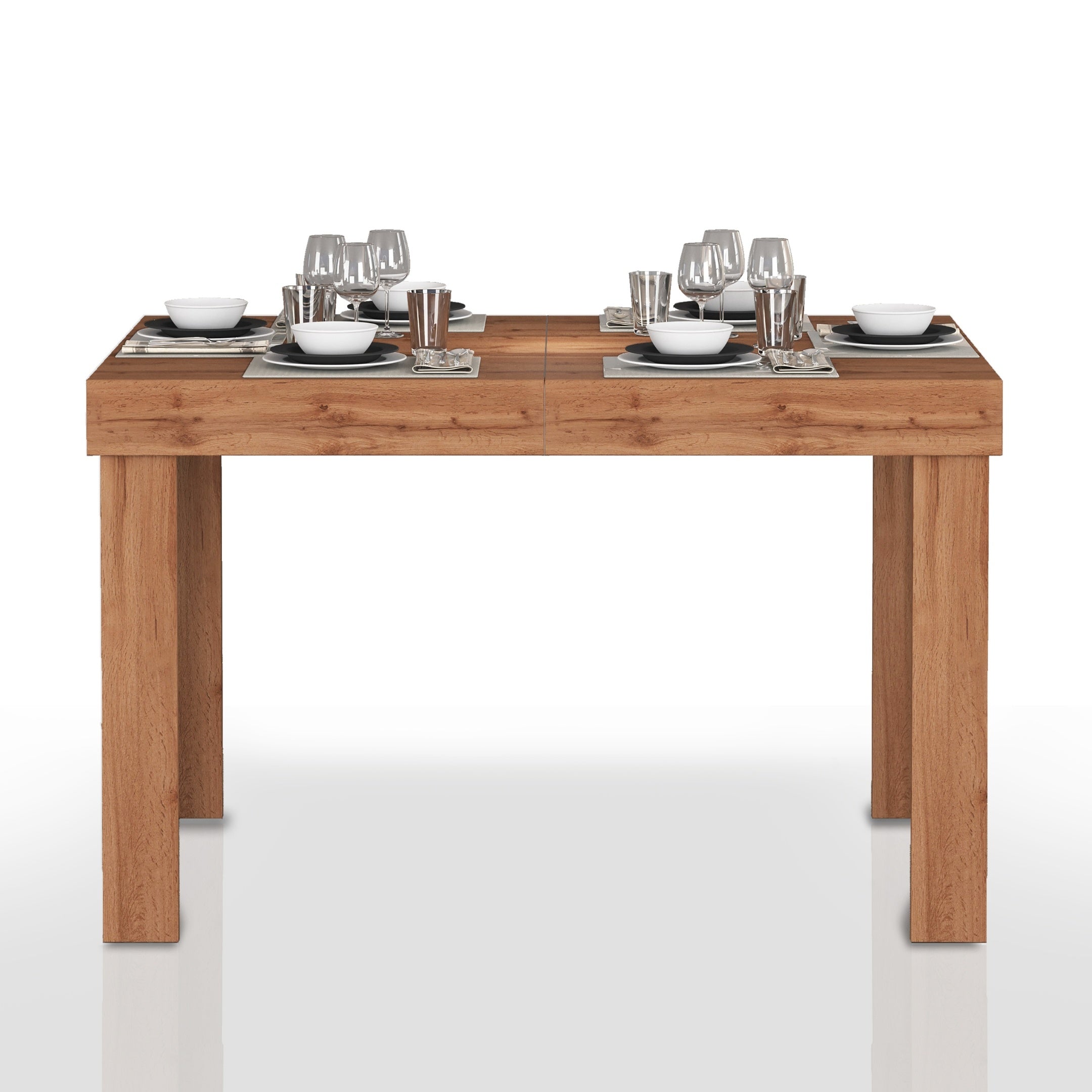 WHOUS Tavolo Allungabile per Sala da Pranzo Colore Rovere Estensibile da 120 a 200 cm, Made in Italy