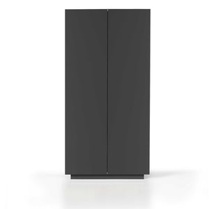 WHOUS Armadio Multiuso con 2 Ante, Made in Italy COLORE: Antracite opaco, DIMENSIONI: 79,20x38x166 cm