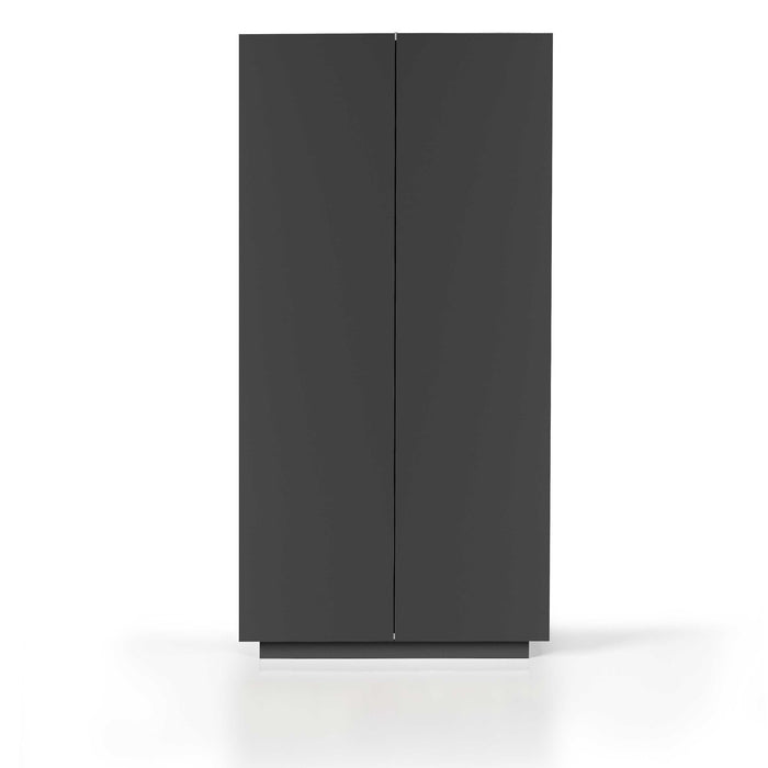 WHOUS Armadio Multiuso con 2 Ante, Made in Italy COLORE: Antracite opaco, DIMENSIONI: 79,20x38x166 cm
