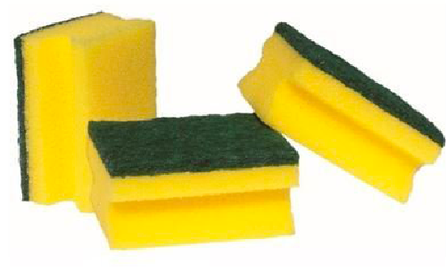 Spugne cucina abrasiva giallo verde cf 3pz (ex 98229)