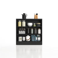 WHOUS Mobile a Scaffale da Cucina 45x34,2x190 cm 90x90x25 cm con 3 Ripiani e 1 Piano d'appoggio, Made in Italy COLORE: antracite opaco/report