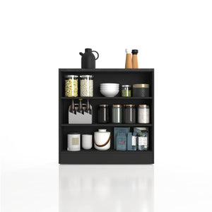 WHOUS Mobile a Scaffale da Cucina 45x34,2x190 cm 90x90x25 cm con 3 Ripiani e 1 Piano d'appoggio, Made in Italy COLORE: antracite opaco/report