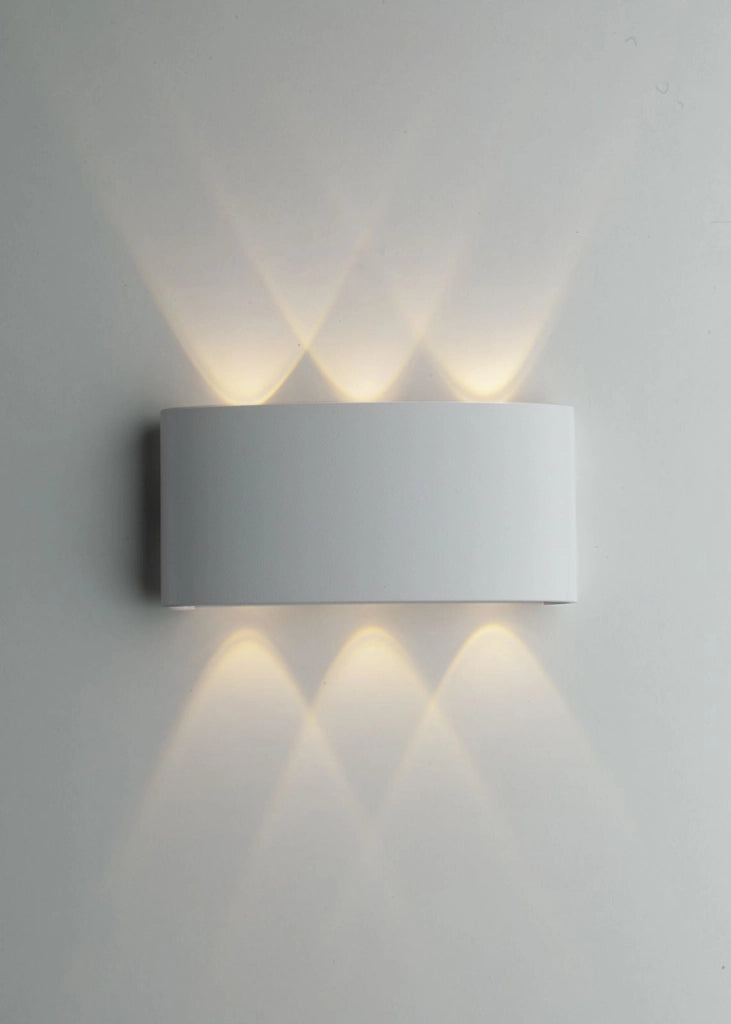 APPLIQUE BIEMISSIONE LED BEETLE BIANCA 6W 600LM CCT 3000K / 4000K IP54 17X8X4CM