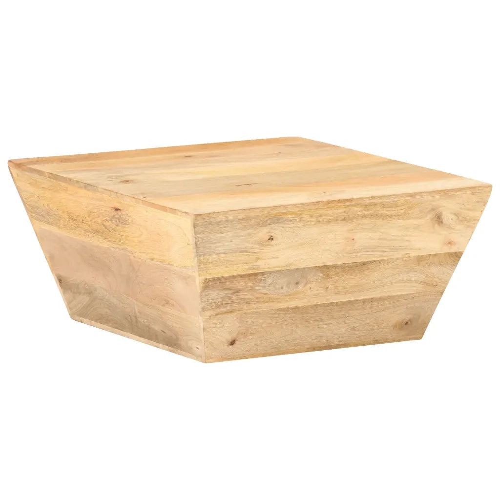 Tavolino Salotto a Forma di V 66x66x30 cm Legno Massello Mango 320387