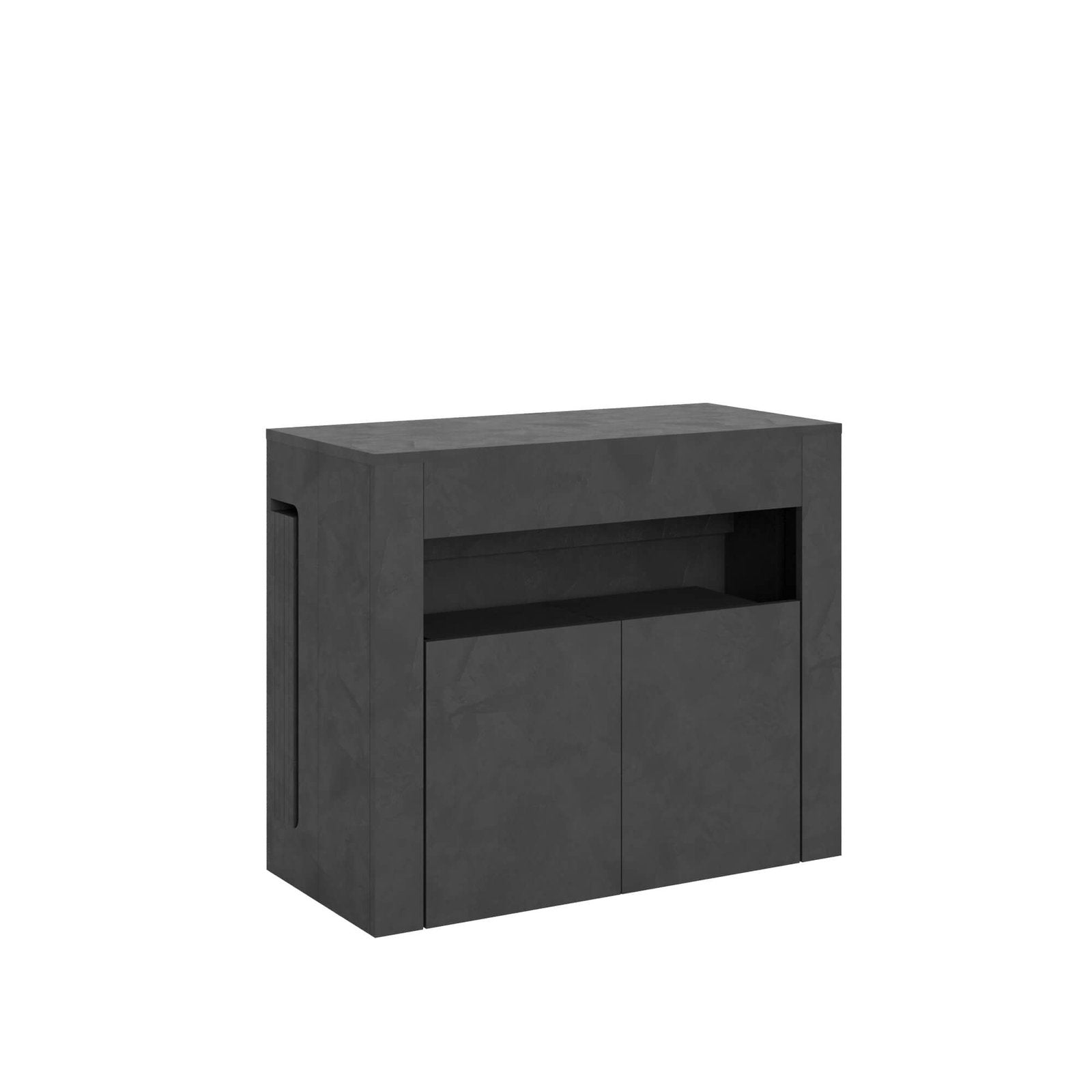 Consolle allungabile con panca inferiore - EVOLVE Colore: Antracite, Dimensioni: 90x42/302