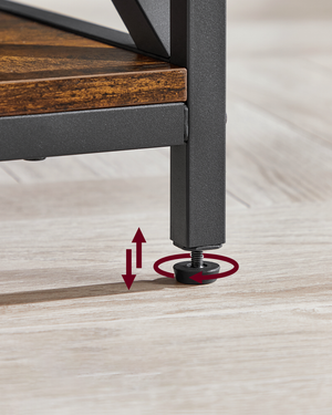 TAVOLINO DA CAFFÈ Valora in metallo marrone rustico per soggiorno