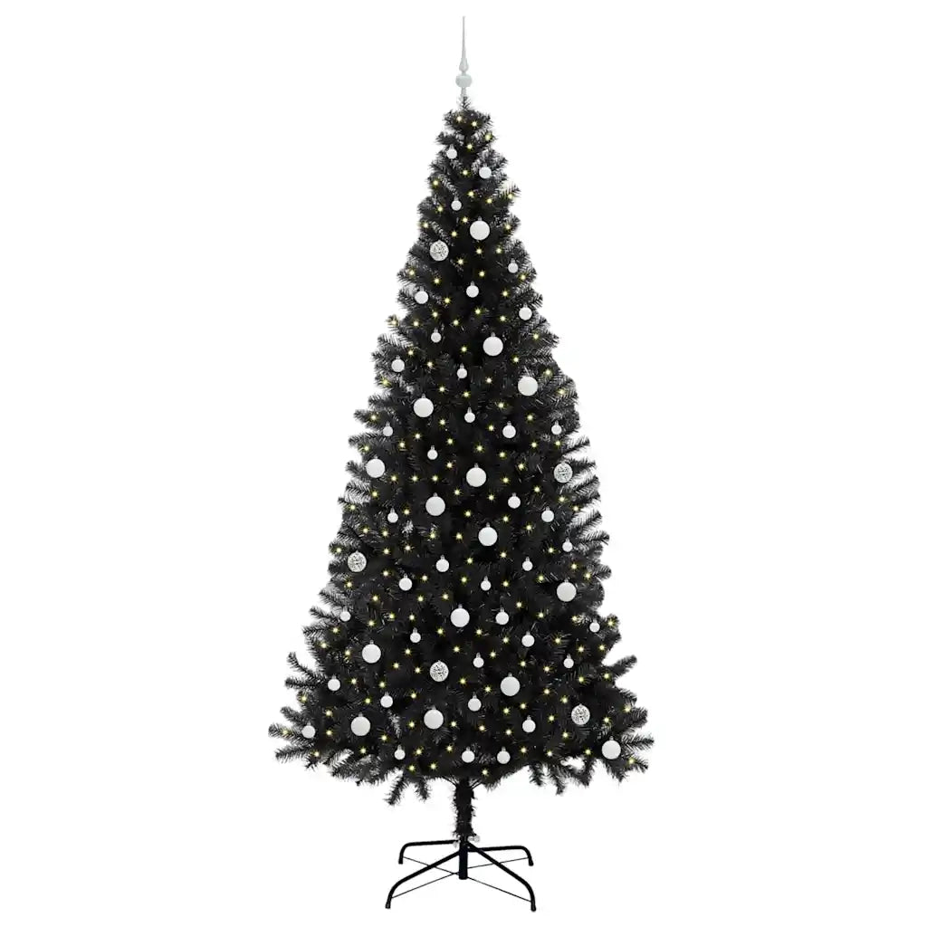 Albero di Natale con 300 LED con supporto Nero 240 cm PVC 3396499