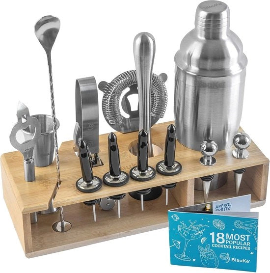 Set Completo per Cocktail - Kit Mixologico 17 pezzi con Shaker 750ml e Accessori da Bar