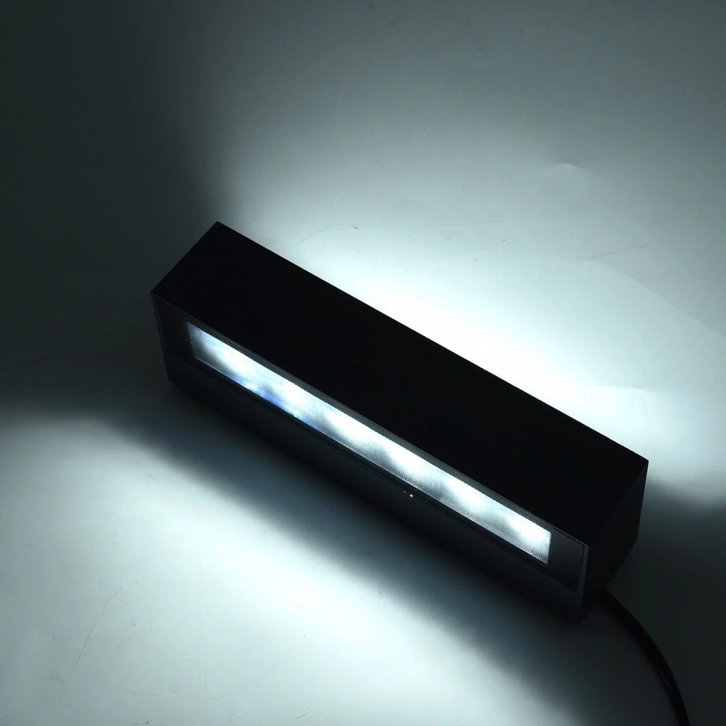 APPLIQUE LED DA ESTERNO 14W CON CCT SWITCH 3 TEMPERARURE COLORE - IP65 DESIGN RETTANGOLARE IN ALLUMINIO E VETRO