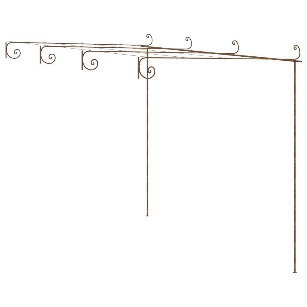Pergolato da Giardino Marrone Anticato 4x3x2,5 m in Ferro CFW2705003