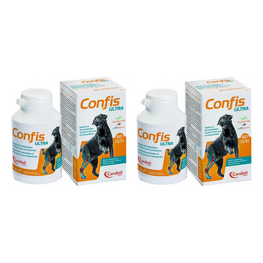 Candioli Confis Ultra Integratore per Cani e Gatti, 2 confezioni 80 cpr