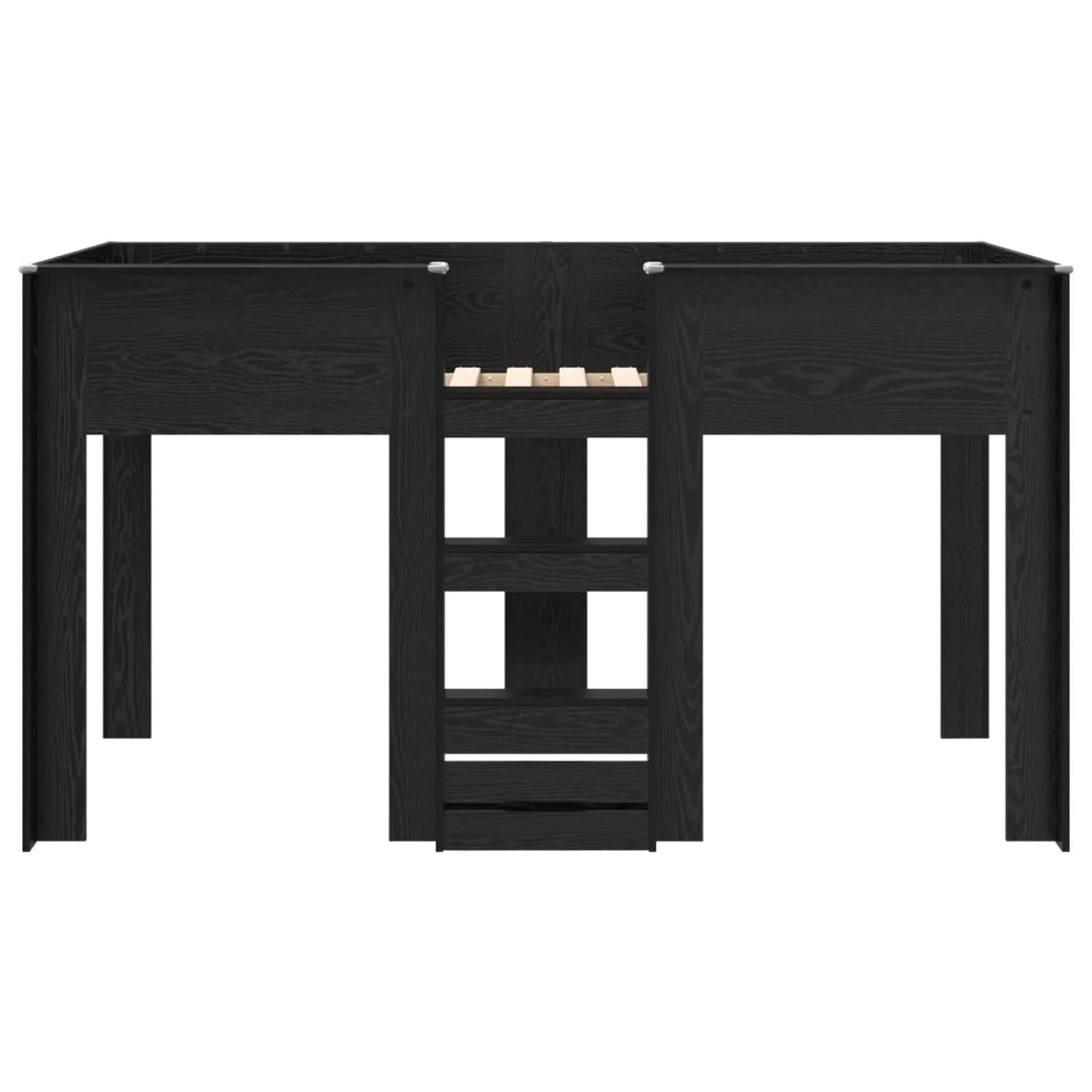 Letto a Castello per Bambini Rovere Nero 100 x 200 cm 3410500