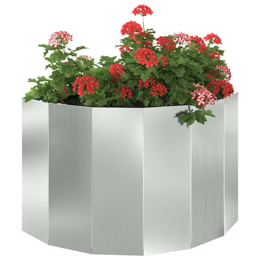 Fioriera | Cassetta per fiori | Vaso Argento 90 x 45 x 50 cm Acciaio zincato