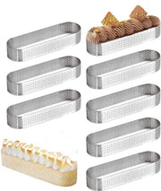 Tartine Ovale a Fori - Forme di Tartelette a forma di Uovo - Forme per Torta di Natale - Forme per Donuts - Kit per Fruittaart - 94 x 28 x 2 cm Forme per Tartine
