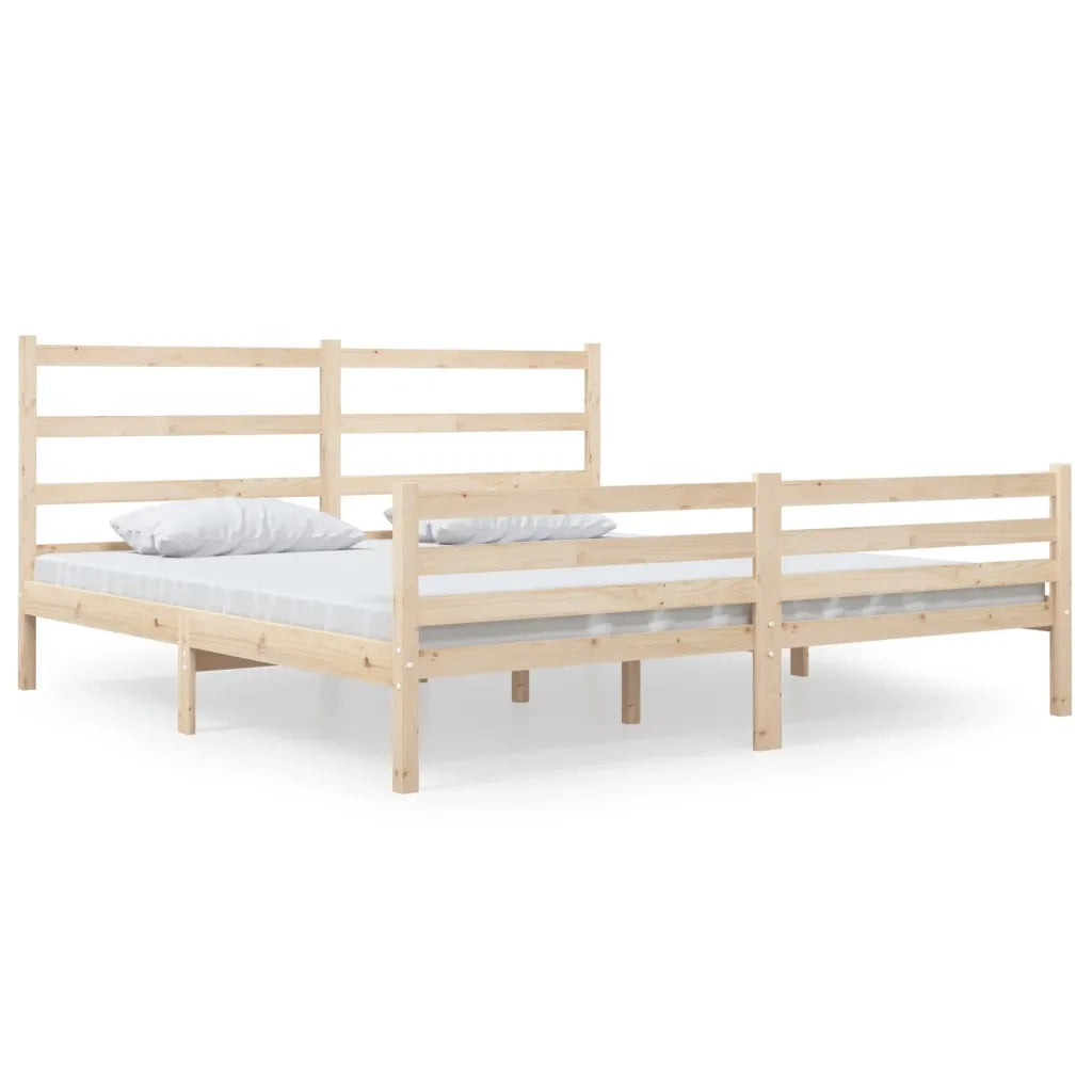 Giroletto-Struttura Letto in Legno Massello di Pino 140x190 cm 226912